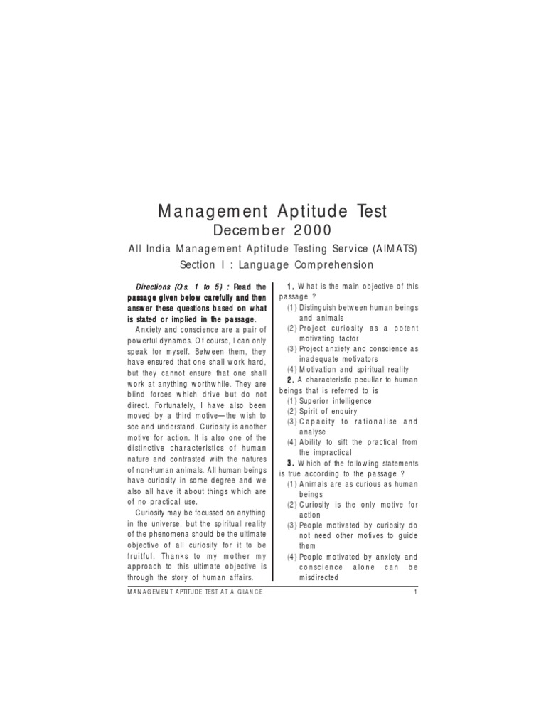 (WWW - Entrance-Exam - Net) - MAT Sample Paper 5 PDF | PDF