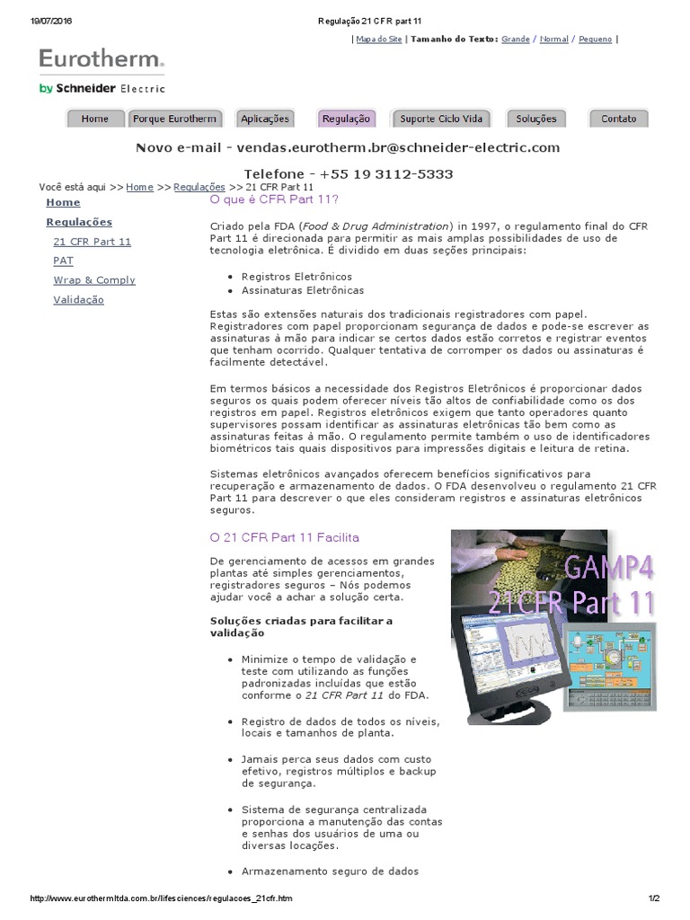Entenda a Regulação 21 CFR Part 11 | PDF | Dados | Cópia de segurança
