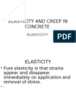 Elasticity and Creep in Concrete Print