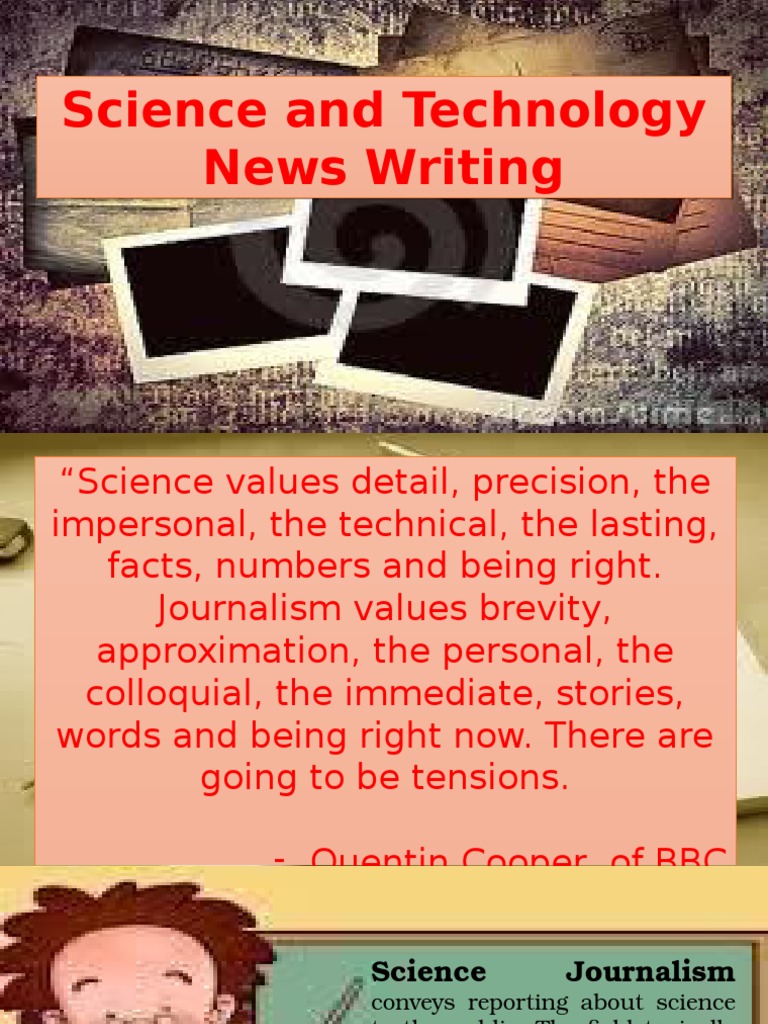 Science and Tech News Writing PDF Journalism News
