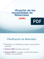 Clase Nº12. Planificacion de Las Necesidades de Materiales