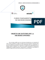 Módulo 1 - Objeto de Estudio de La Microeconomía