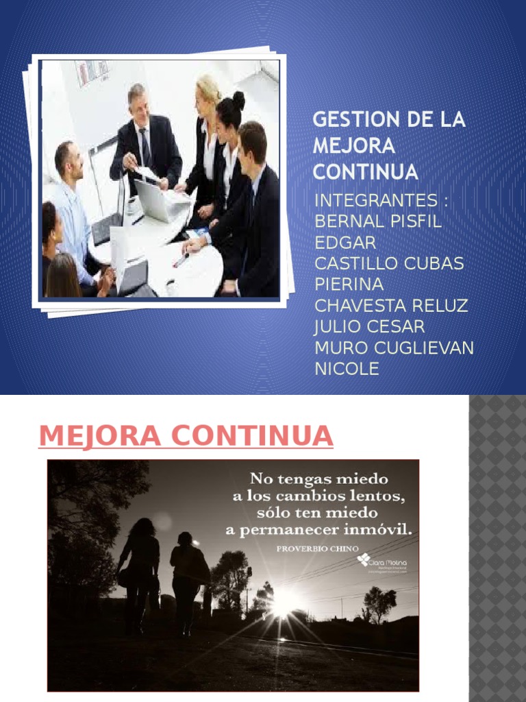Gestión de la Mejora Continua | PDF | Calidad (comercial) | Producción ...