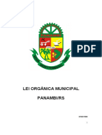 PANAMBI. Lei Orgânica Do Município.