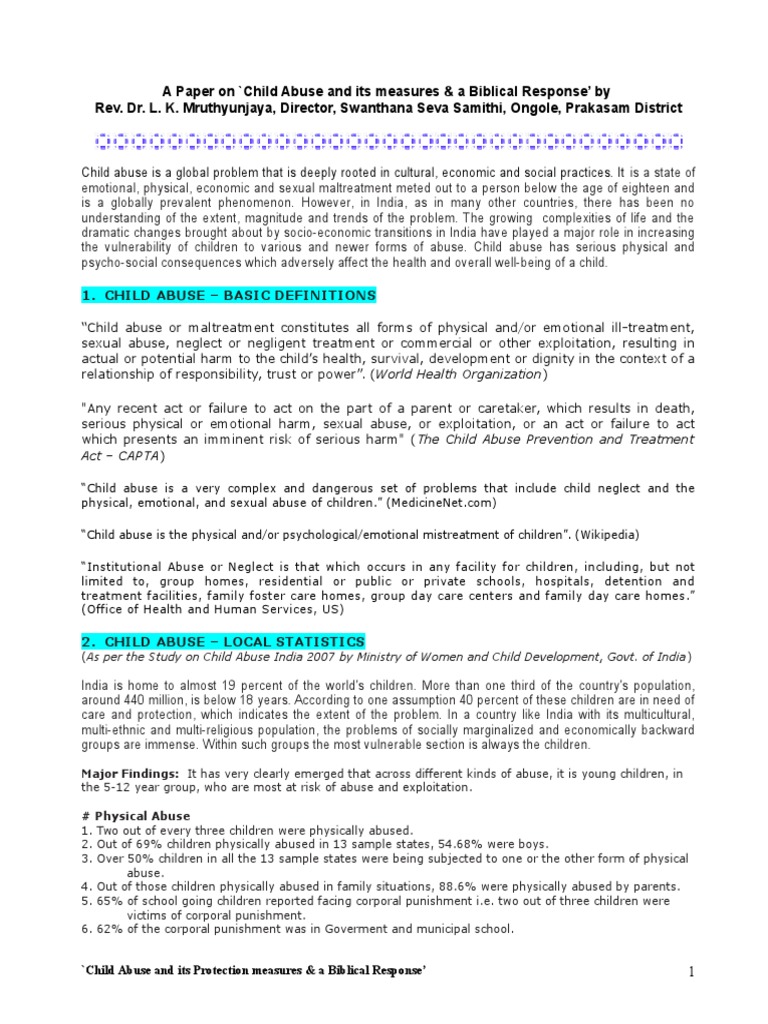 child abuse papers