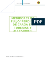 Medidores de Flujo - Perdida de Carga en Tuberias y Accesorios