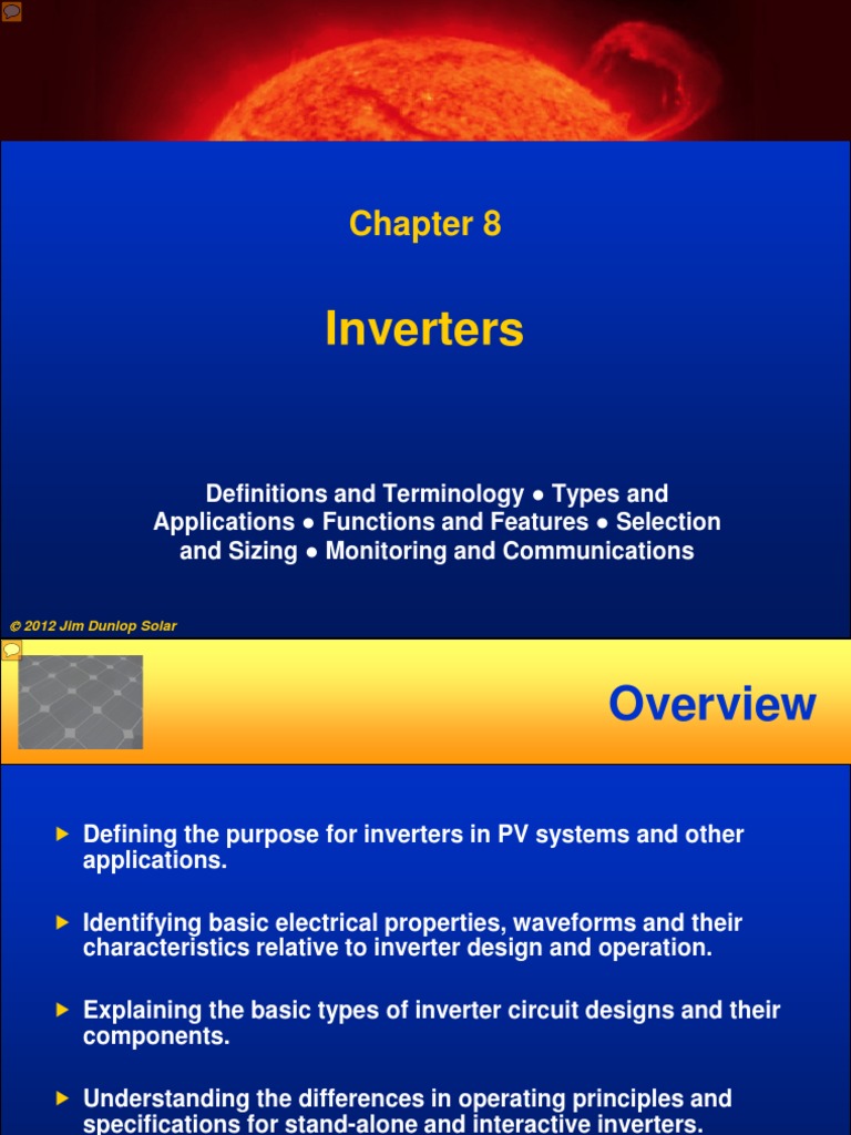 Introduction To Inverters | PDF | Power Inverter | Photovoltaic System