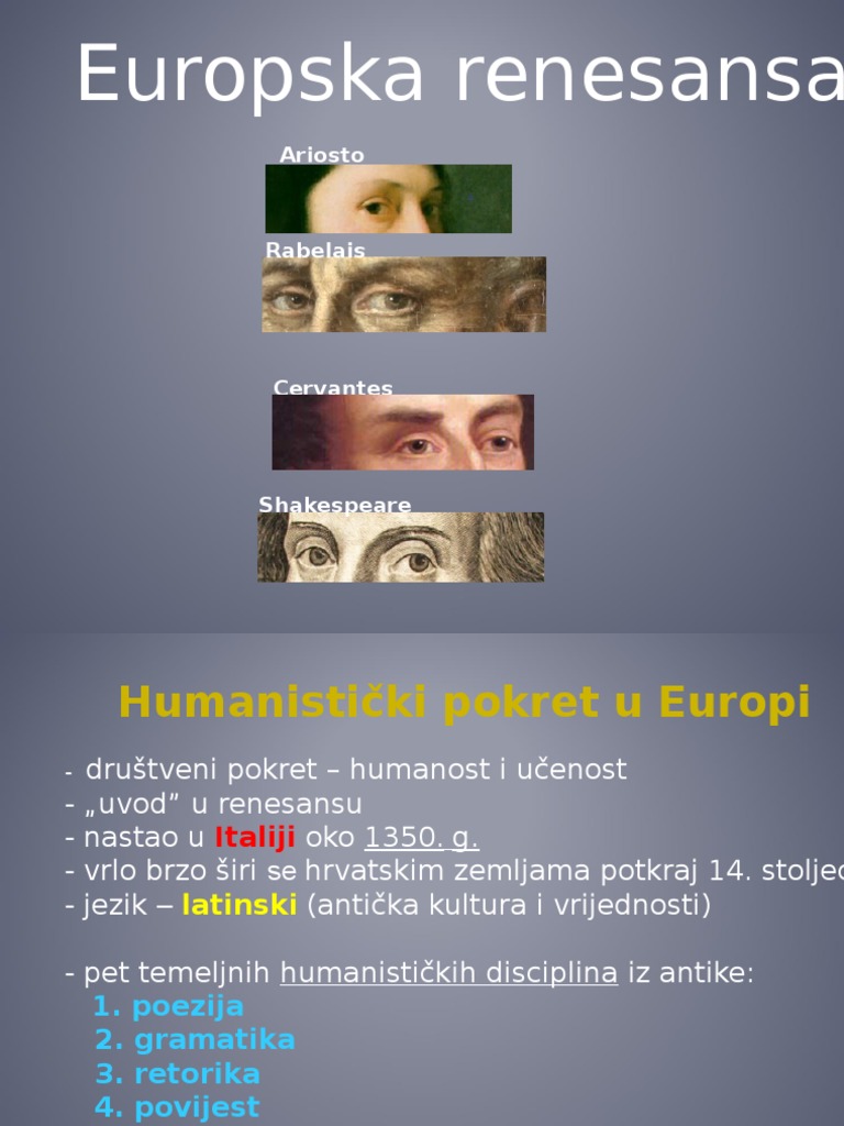 Europska Renesansa Matura | PDF