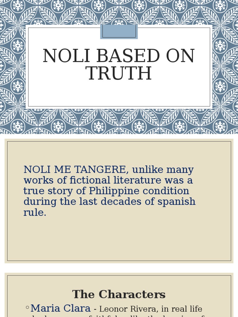 Noli Based On Truth | PDF