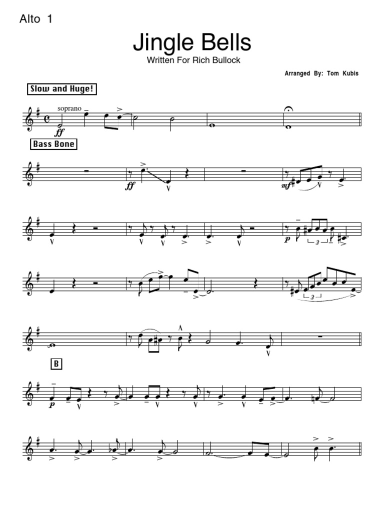 BB楽譜「Jingle Bells」Arranged by Tom Kubis Jingle Bells - Tom Kubis - Bass Bone Feature | PDF