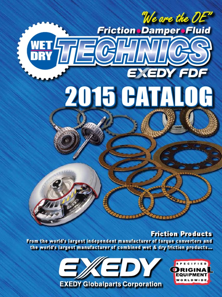 EXEDY Friction Technics Catalog Fall 2014  PDF Clutch