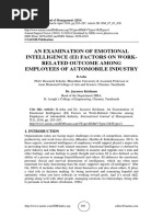 AN EXAMINATION OF EMOTIONAL INTELLIGENCE (EI) FACTORS ON WORK-RELATED OUTCOME AMONG EMPLOYEES OF AUTOMOBILE INDUSTRY