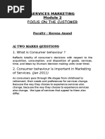 Services Marketing Focus On The Customer: Faculty: Kerena Anand