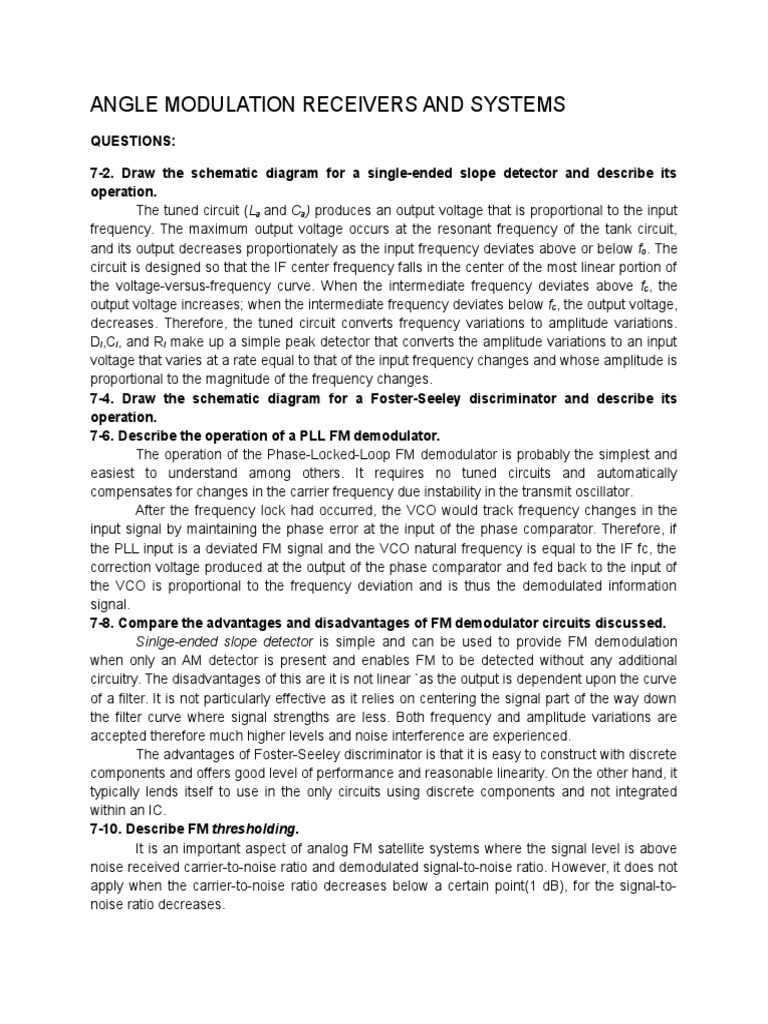 FM Systems & Cellular Tech Guide | PDF | Frequency Modulation ...