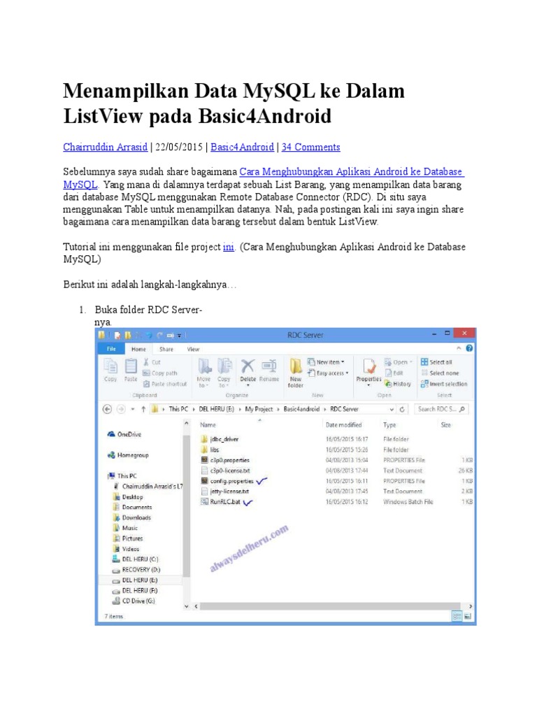 Menampilkan Data MySQL Ke Dalam ListView Pada Basic4Android