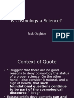 Jack Oughton - Is Cosmology a Science?