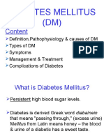 Diabetes Mellitus (DM) : Content
