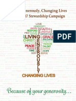 Living Generously, Changing Lives 2016/17 Campaign