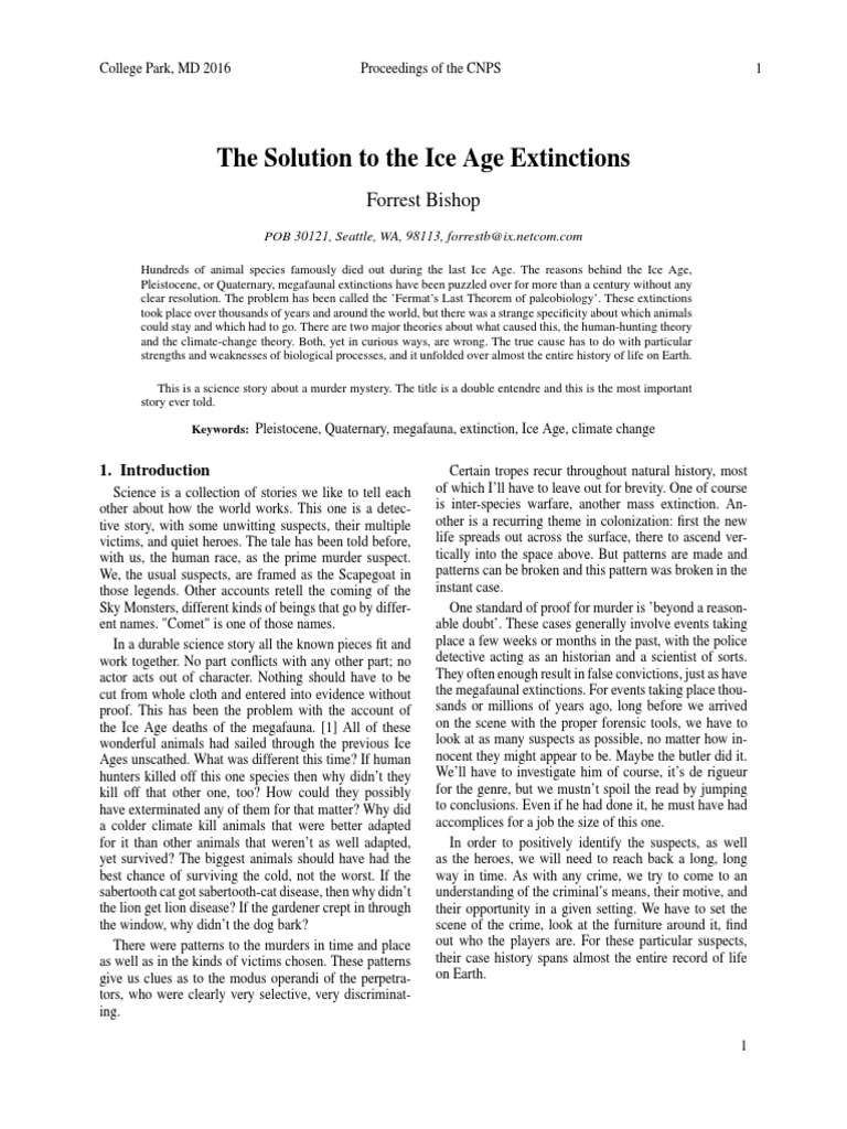 Ice Age Extinctions Unveiled | PDF | Grazing | Carbon Dioxide