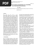 Improvement of Cold Crack Resistance by Controlling The Weld Metal Microstructure