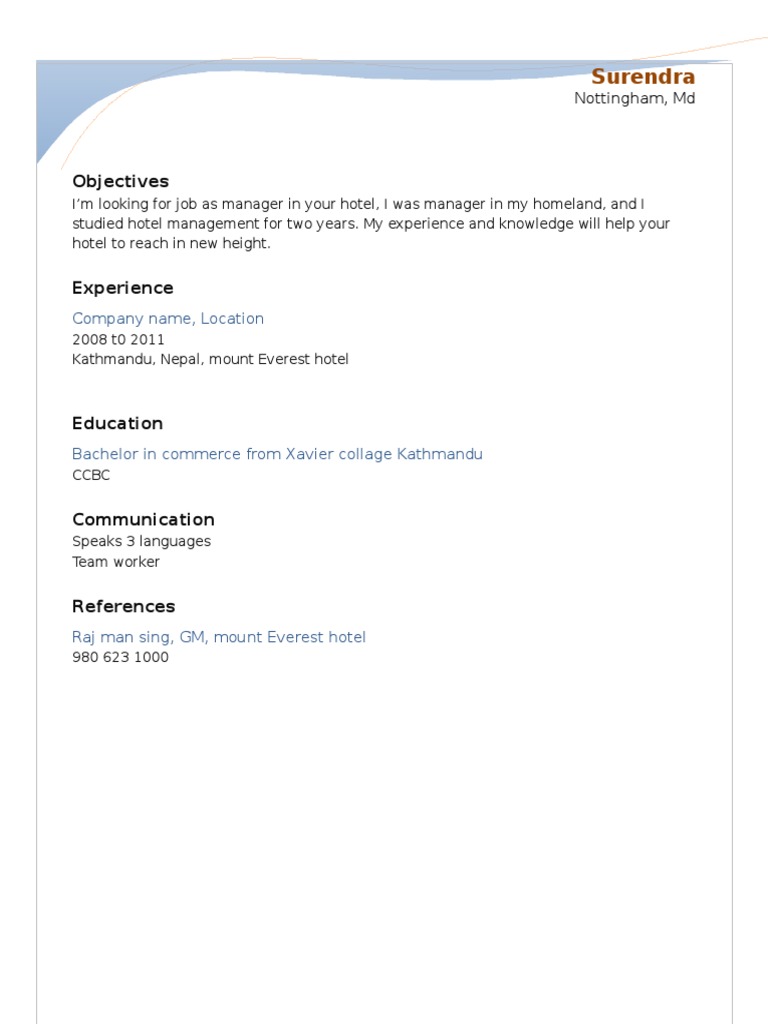 Objectives PDF Hotel And