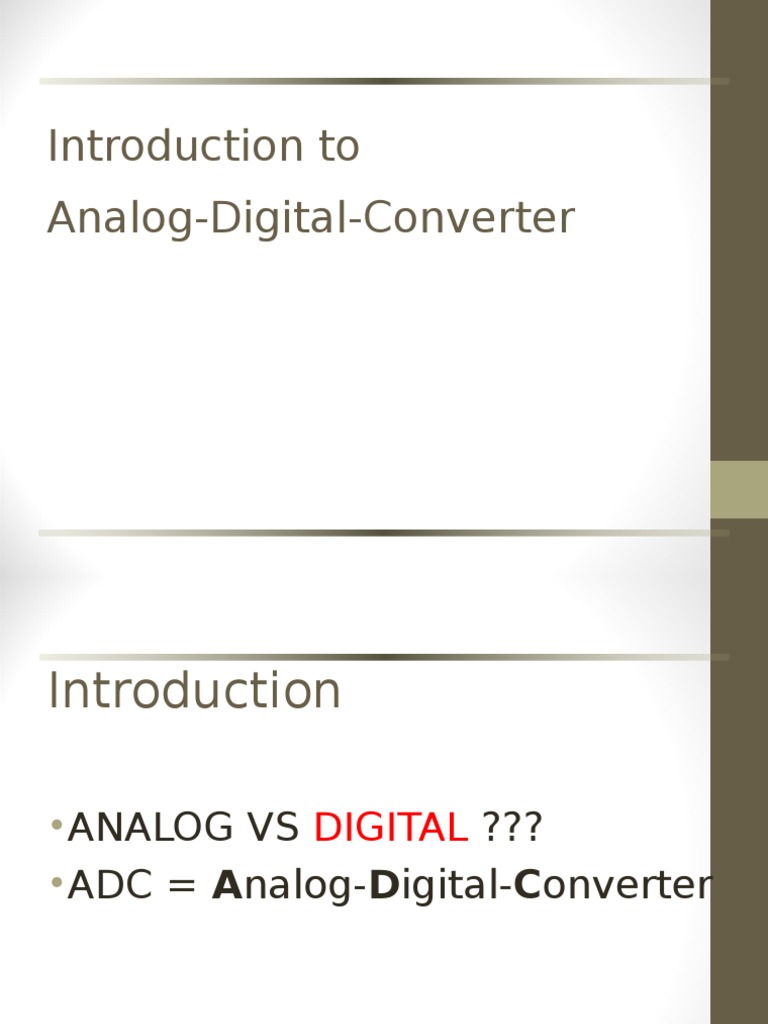 10 Analog Digital Converter PDF Analog To Digital Converter