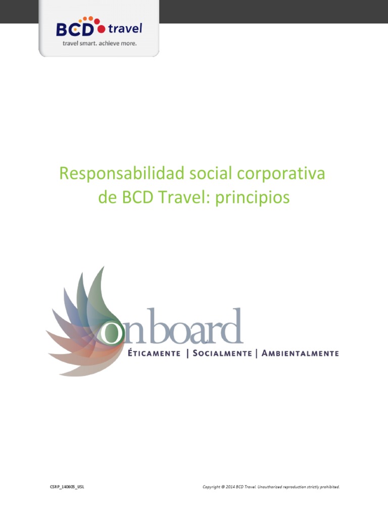 CSR Principles US Letter Spanish 140605 1 PDF | PDF | Responsabilidad ...