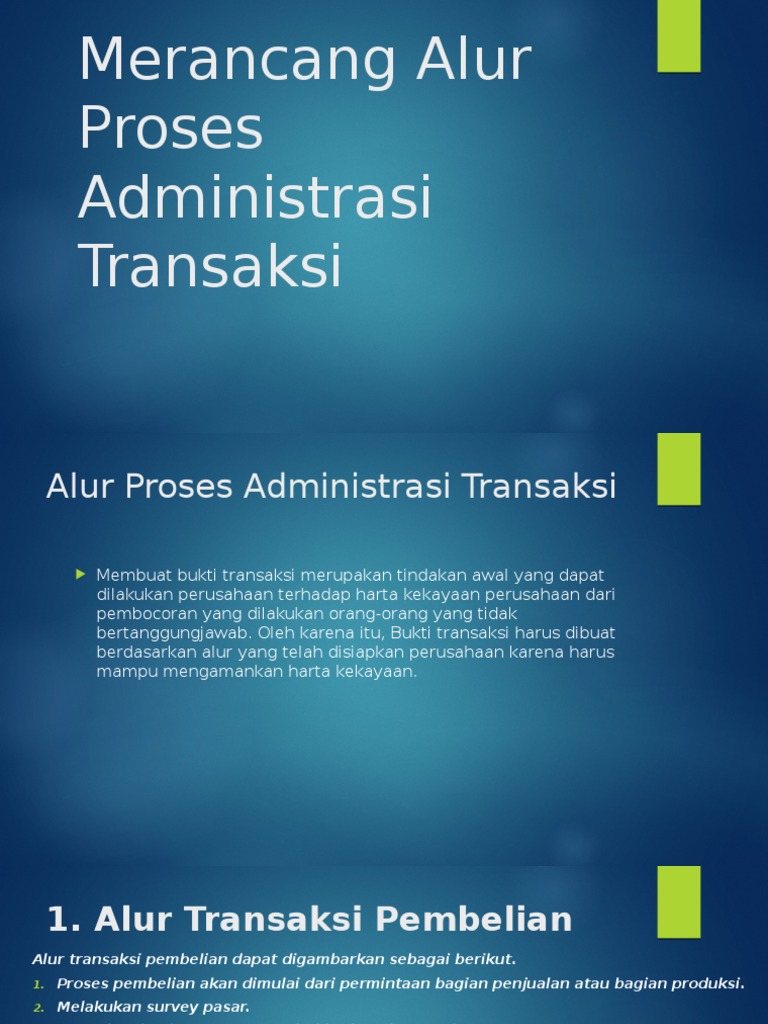 Merancang Alur Proses Administrasi Transaksi Pdf