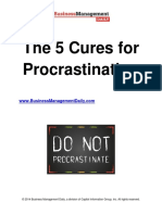 5 cures for procrastination