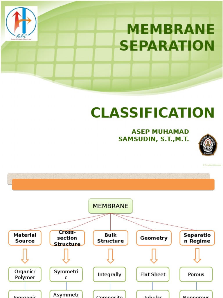 Membrane Separation Classification Guide | PDF | Technology & Engineering