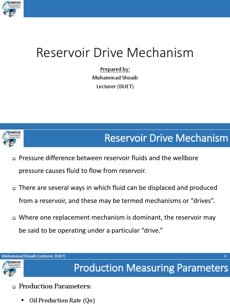 Types of Reservoir Drive Mechanisms | PDF | Extraction Of Petroleum ...