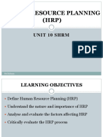 Unit 10 - Human Resource Planning