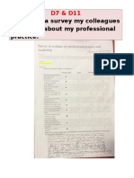 Sample of A Survey My Colleagues Answered About My Professional Practice