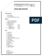 Tools and Tackles:: Testing Machine