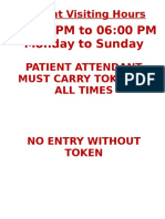 Patient Visiting Hours