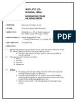 Sop For Fabrication of Fuel Tank