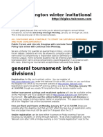 The Lexington Winter Invitational: General Tournament Info (All Divisions)