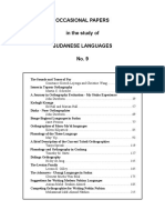 Occasional Papers in The Study of Sudanese Languages No 9