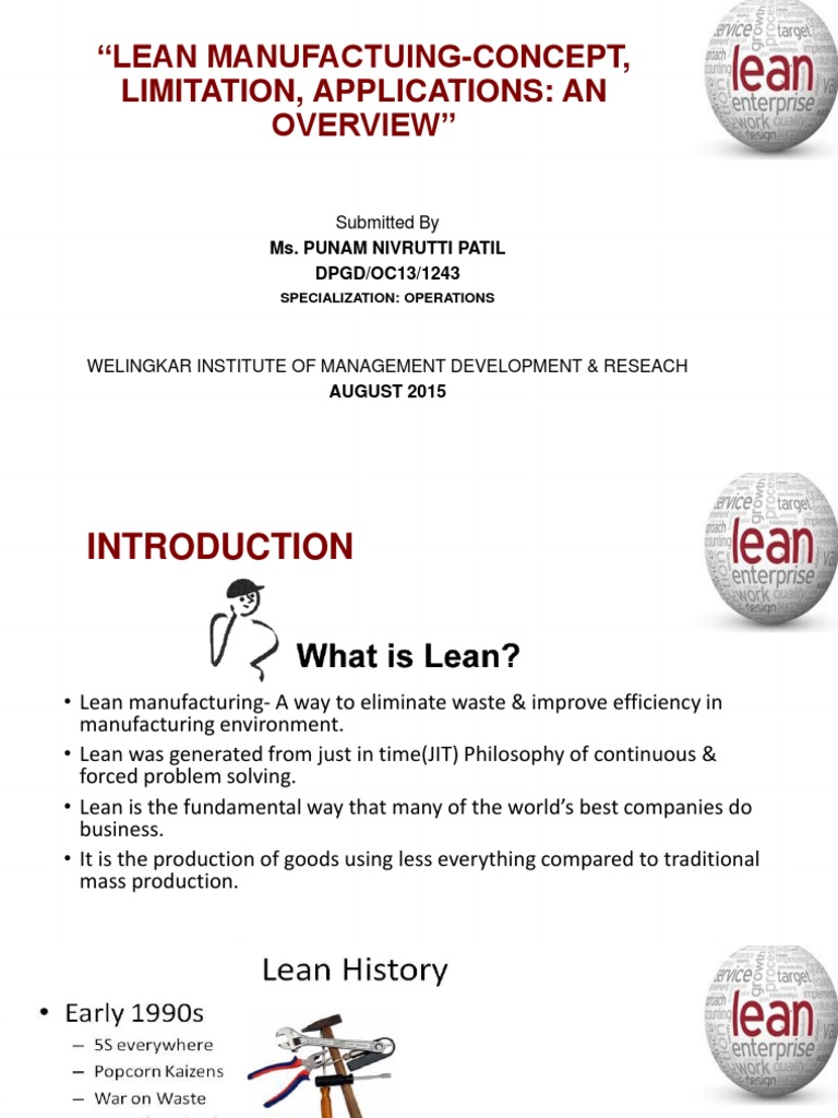 Lean Manufacturing Overview & Insights | PDF | Lean Manufacturing ...
