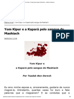 Yom Kipur e A Kapará Pelo Sangue Do Mashiach - Judaísmo Nazareno