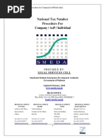 SMEDA National Tax Number Procedure For Company - AoP - Individual