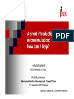Sutherland - Intro To Microsimulation - Nov 2012