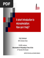 Sutherland - Intro To Microsimulation - Nov 2012