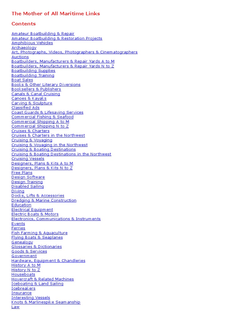 The Mother Of All Maritime Links Shipwrecks Ships