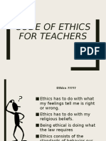 Code of Ethics For Teachers