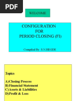 Configuration FOR Period Closing (Fi) : Welcome