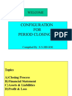 Configuration FOR Period Closing (Fi) : Welcome