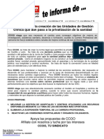 1719892-CCOO CYL Rechaza Unidades Gestion Clinica PDF