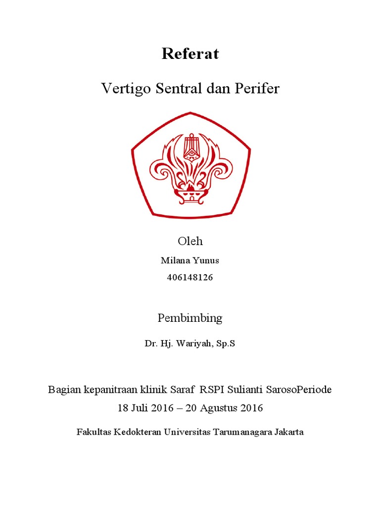 Kode Icd 10 Vertigo Sentral