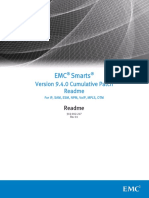 Docu58687 Smarts SAM, IP, NPM, MPLS, ESM, OTM and VoIP Version 9.4.0 Cumulative Patch Readme Installation Instructions